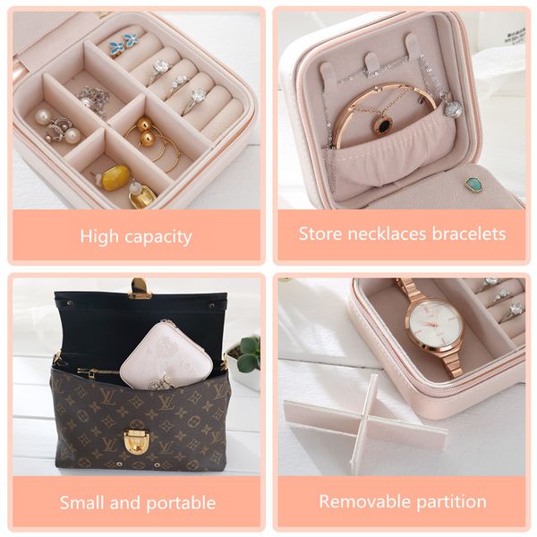 

portable han edition jewelry jewelry box small princess european travel bag ring earrings boxes, boxes
