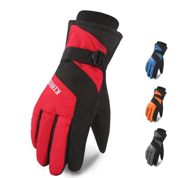 

new winter thickening velvet warm anti skiing gloves outdoor cold proof waterproof motorcycle gloves