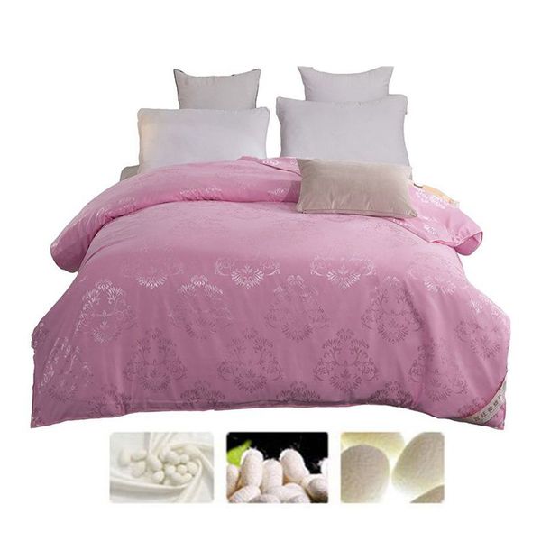 

fashion advanced satin jacquard silk quilt winter summer handwork natural silk comforters 100%mulberry filler blanket