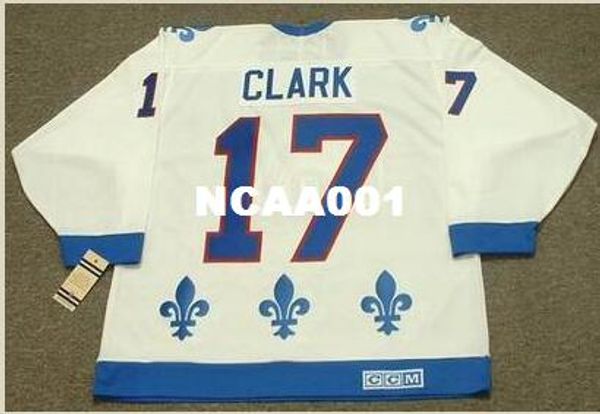 

men #17 wendel clark quebec nordiques 1994 ccm vintage retro home hockey jersey or custom any name or number retro jersey, Black;red