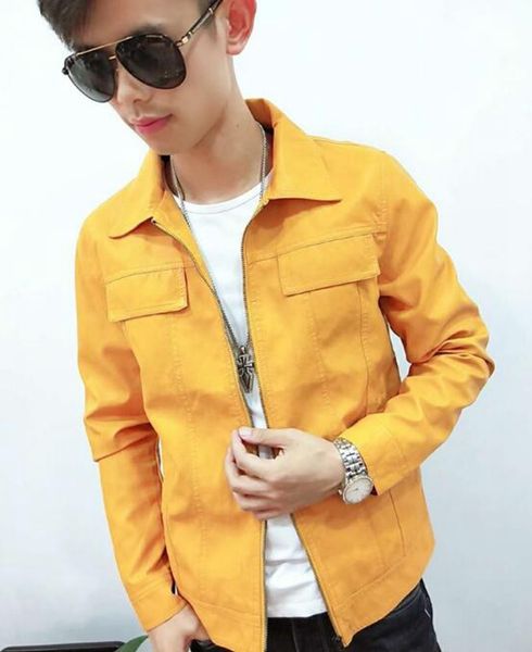 

men's fall european and american fashion korean version of xieshen leisure british short boutique locomotive leather coat /m-3xl, Black