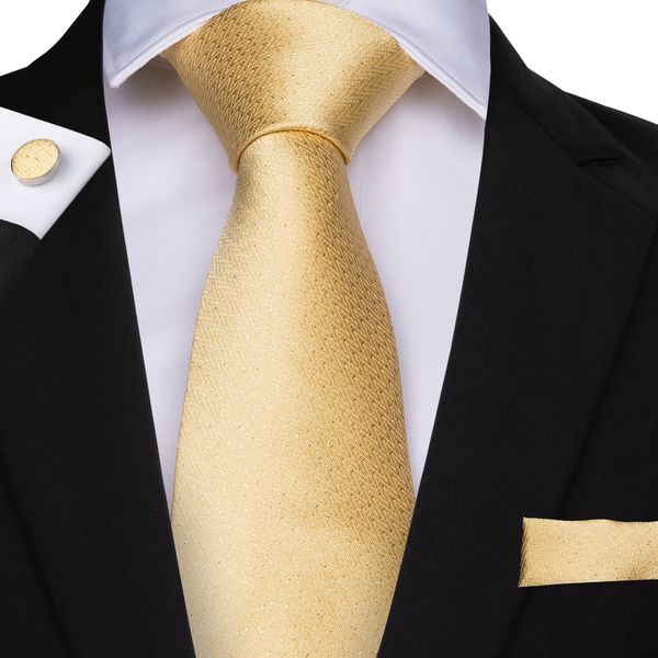 

Привет-галстук новые связи золото твердые галстук карман площадь запонки 100% шелк
