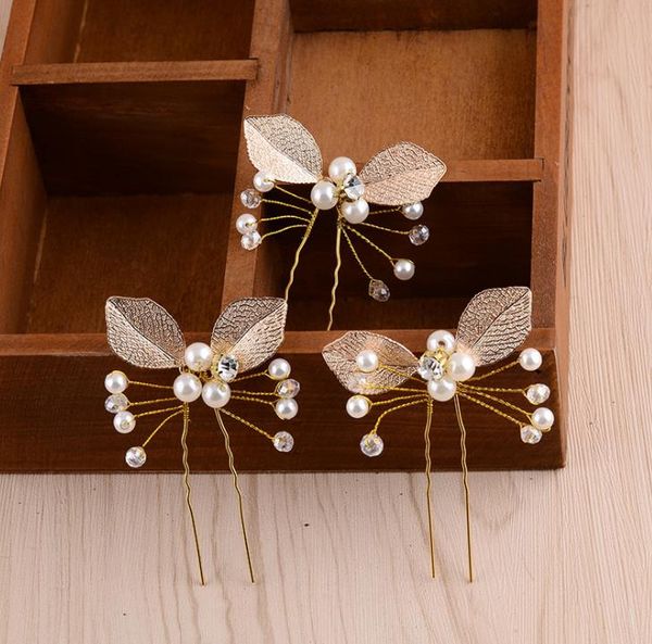 

european and american brides, fashionable leaves, bride hair clips, beautiful bride hairpin clip, Silver