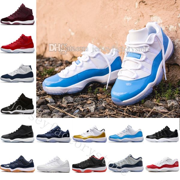 

2018 new men basketball shoes gym red 11 university blue white silver navy gum blue metallic gold velvet heiress space jam 45 bred sneaker