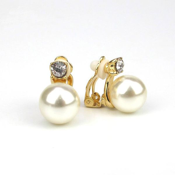 

trendy clip earrings without piercing no hole pearl earrings for women fashion jewelry accessory brinco christmas gift 10pairs, Silver