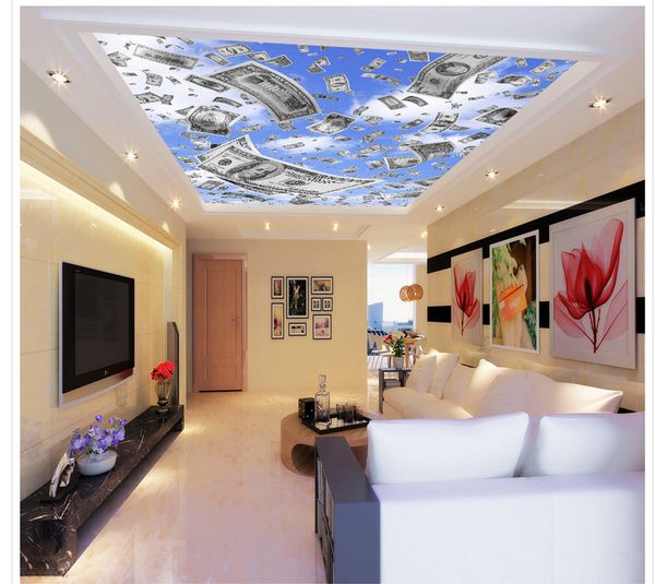 

custom p wallpaper 3d stereo the sky is falling over the dollar zenith living room restaurant ceiling wall painting mural panel