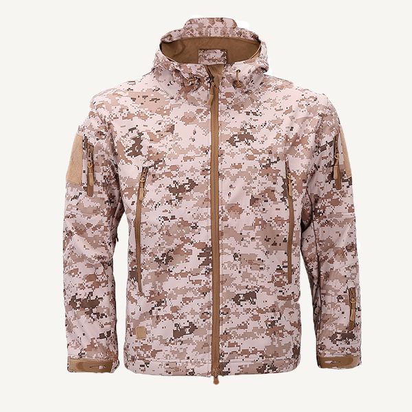 

autumn winter men suit set army tactical camouflage jacket waterproof thermal pants casual fleece clothes, Gray