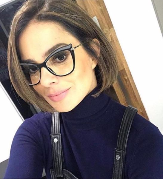 

fashion cat eyeglasses frame women computer optical glasses spectacle for women's transparent clear lens female fml, Silver