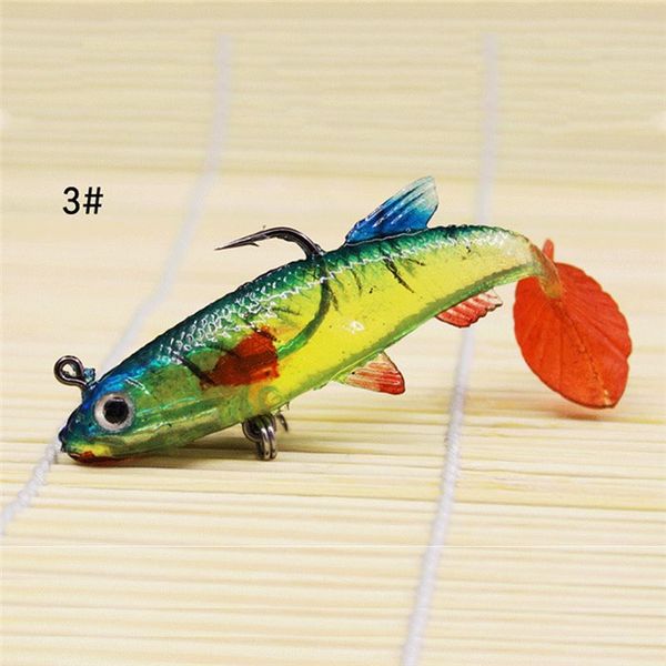 6 x Caoutchouc Leurres doux 8 cm Pêche Appât Tackle