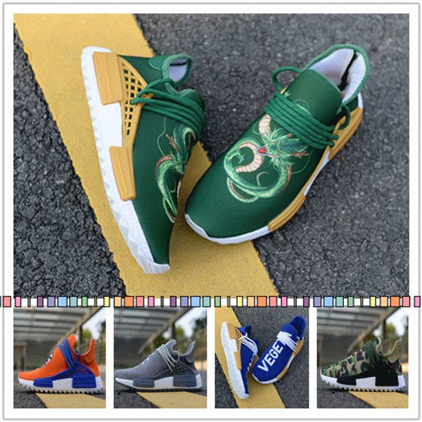 

Human race Hu Trail PW Hu NERD basf botton running shoes top quality Pharrell Williams trainer Sneakers wholesale