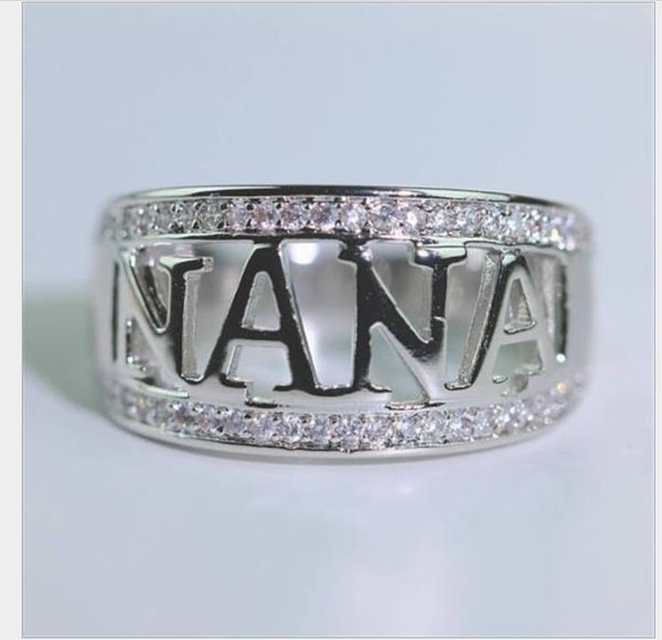 

european and american holiday gift rings plated with platinum diamond rings, Silver