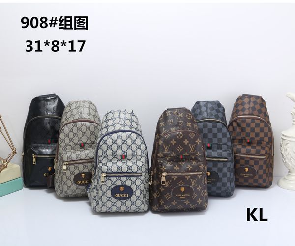 

New crossbody bag chest shoulder bag men designer bags luxury purse print letter 2018 new style high quality 6 color choose