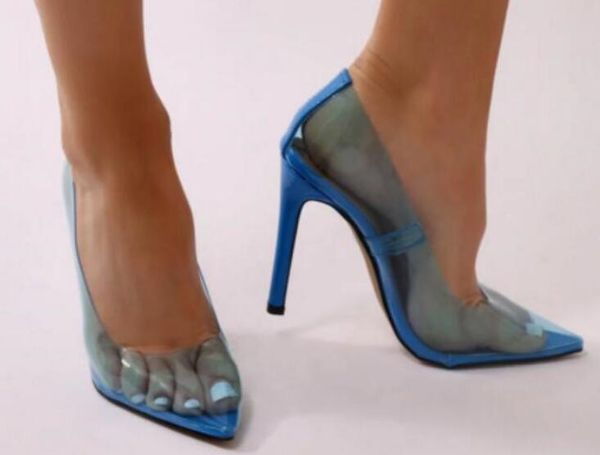 Klar Transparent Fuchsia Spitz Stiletto Frauen Sandalen Von Orange Nude Showgirlshoes Pumpen Pvc Heels Damenschuhe Großhandel 2018 High qL4Aj35R
