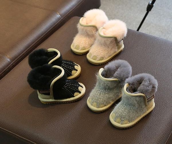 Großhandel Winter Mode Kind Mädchen Schnee Stiefel Schuhe Warme Plüsch Weichen Boden Baby Mädchen Stiefel Leder Winter Schnee Boot Für Baby Von Baby Kinder Echt Leder Stiefel Boots Schnee Stiefel