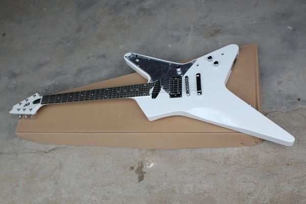 

2014 new arrival custom shop strange model white 27 fret board ebony electric guitar korea accessories ing