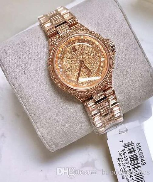 

Fashion personalized women's wear watch full diamonds gold and rose gold mk5947 mk5948 + Original box+ Wholesale and Retail + Free Shipping