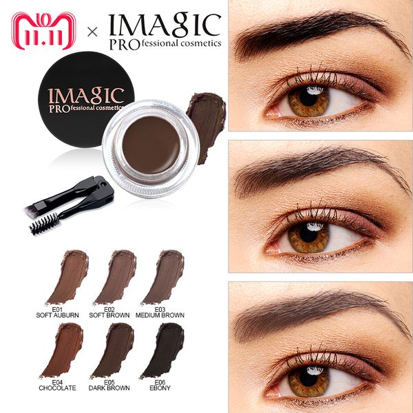 

imagic new arrivals professional eyebrow gel high brow tint makeup eyebrow brown gel with brow brush tools