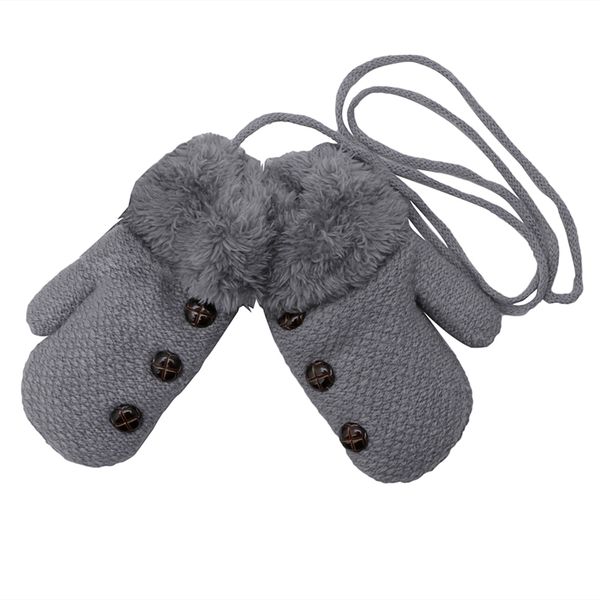 

children mittens full finger gloves winter children mittens rope gloves, Blue;gray