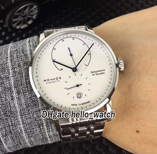 

4 цвета NOMOS Glashuttte Date Power Reserve Белый циферблат автоматические мужские часы из нержав