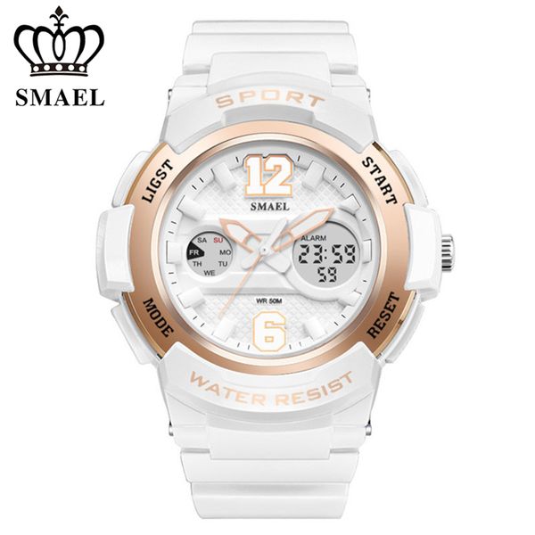 

electronic new g style shock digital watch women sports watches waterproof shockproof female clock led lady colorful wristwatch y18102310, Slivery;brown