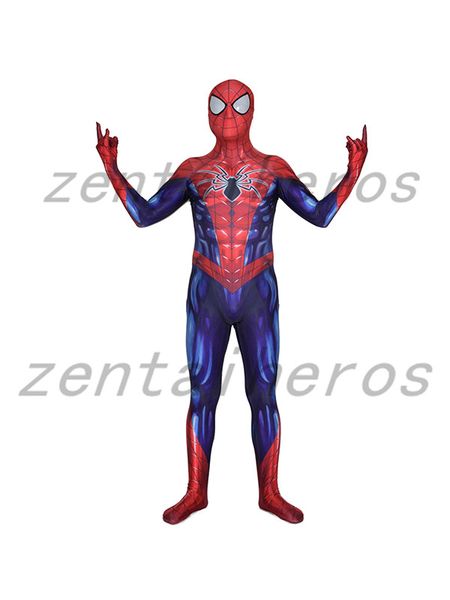 

all-new spiderman superhero spandex lycra zentai bodysuit halloween cosplay party suit, Black;red