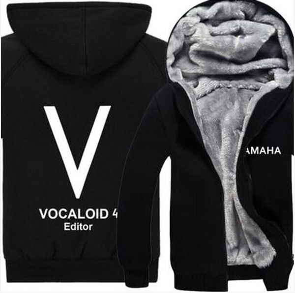 

vocaloid hoodie anime luo tianyi cosplay yuezheng ling costumes winter coat jacket men's warm hatsune miku sweatshirts, Black