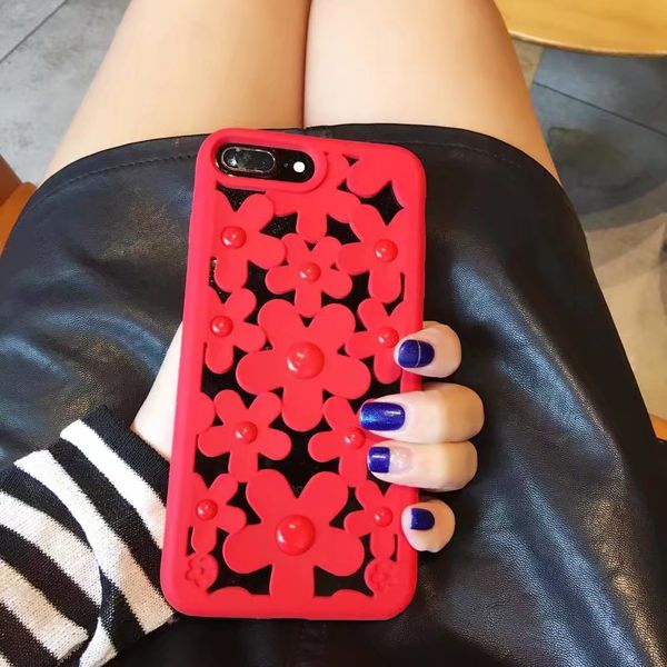

factory sell for oppo a57 hollow out case daisy flower silicone mobile dissipate heat case for iphone x hollow out case