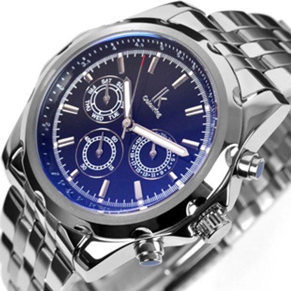 

wengle new ik three eyes multifunction discoloration fully automatic fashion trend luxury gift dress mechanical watches, Slivery;brown