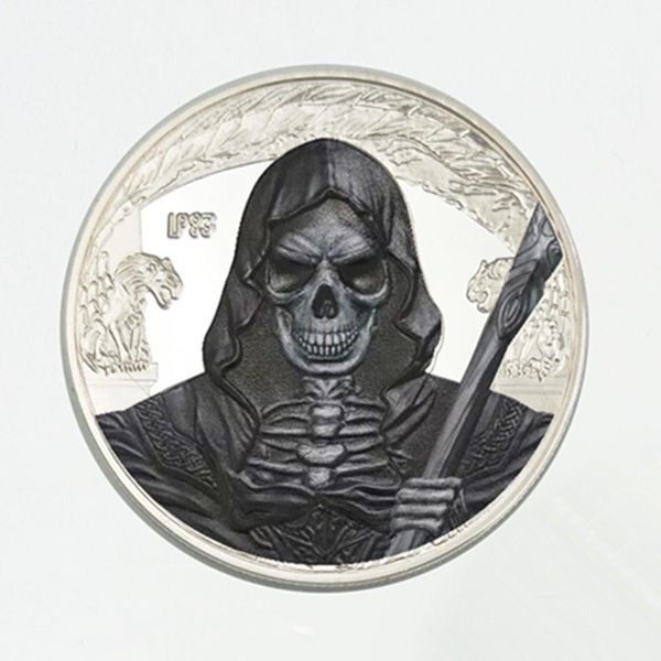 5 PCs The Ghost Scream Killer Coins Silver Batled Monster Spirits Mal