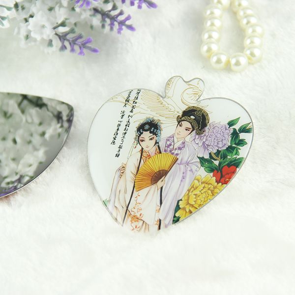 

1 box gift portable heart shape makeup cosmetic make up mirror dbs108