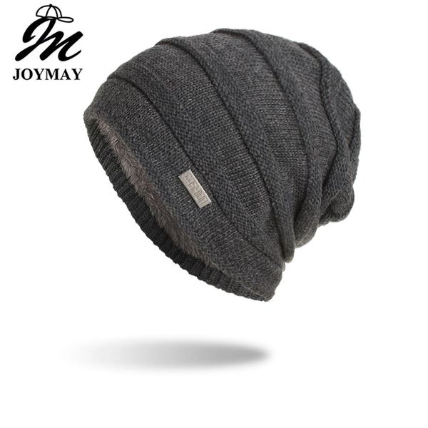 

joymay 2018 new winter hat skullies & beanies knitting cap hats gorro caps for men women dropshipping wm105