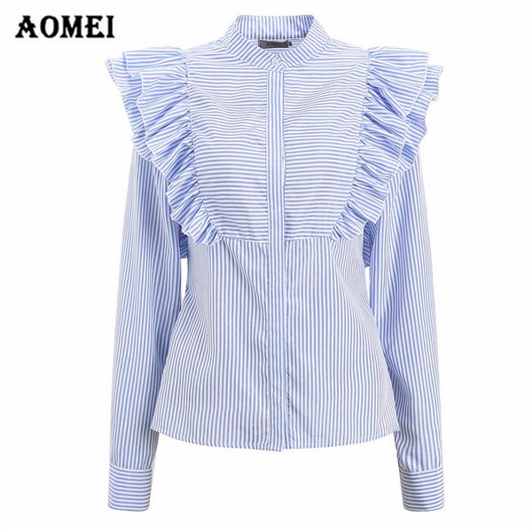 blusas de rayas azules