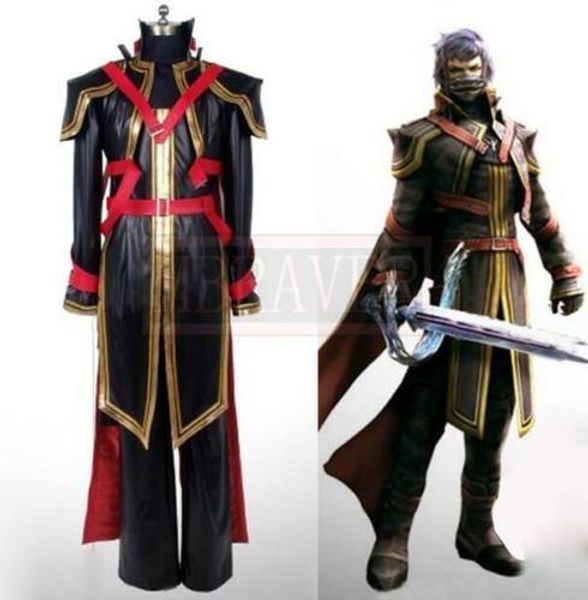 

final fantasy type-0 kurasame susaya uniform cosplay costume custom made, Black;red