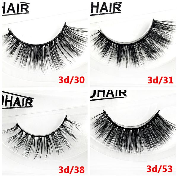 

thick mink 3d hair false eyelashes makeup accessories hand-made reusable mink lashes 12 styles available dhl fake lashes yl011