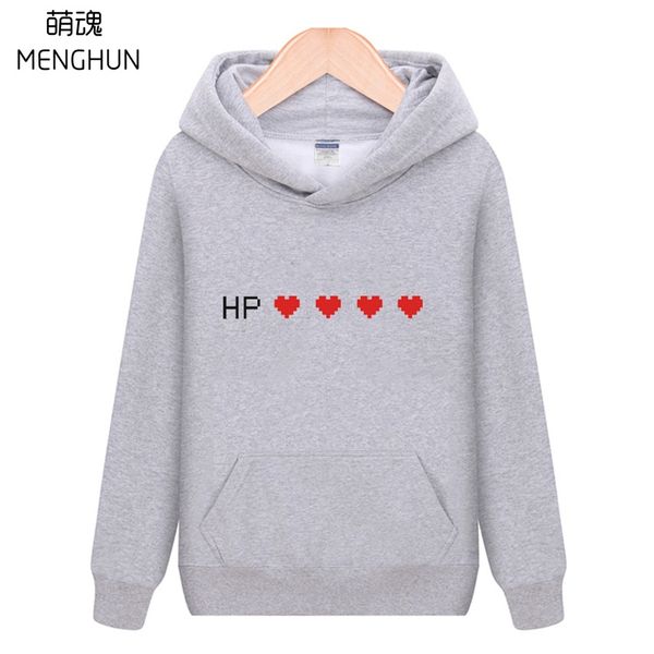 

lovely 8 bit effect printing health point printing game fans gift hoodies warm boyfriend gift ac720, Black