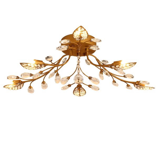 Rustic Country Lighting Chandeliers S Promo Codes Deals Iron Crystal Ceiling Chandeliers E14 K9 Lamp Black Bronze Home Decor American Country Style Lighting Fix