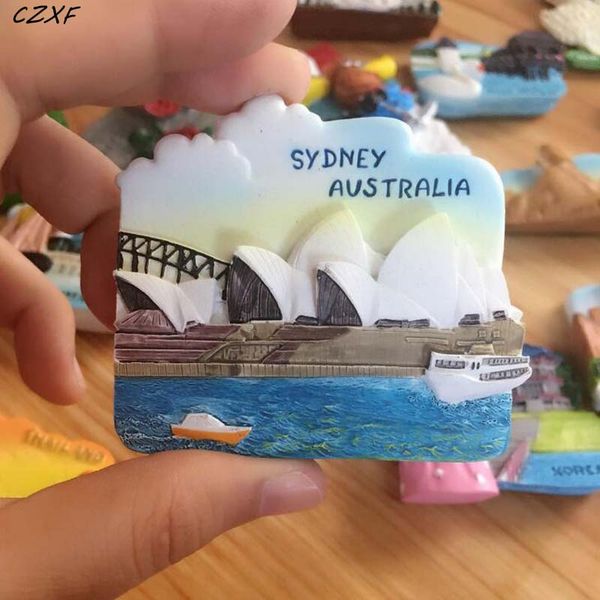 

1pcs popular 3d souvenir tourist travel australia sydney resin decorative fridge magnet stickers home supplies