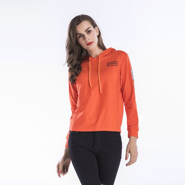 

2018 new fashion hoodie sweatshirt casual pullovers loose o neck long-sleeve printing oversized cotton, Black