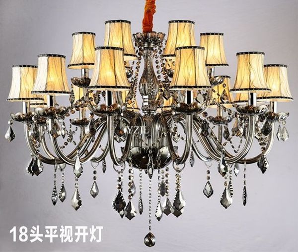 

smoked crystal lighting chandelier bedroom diningroom livingroom modern simple