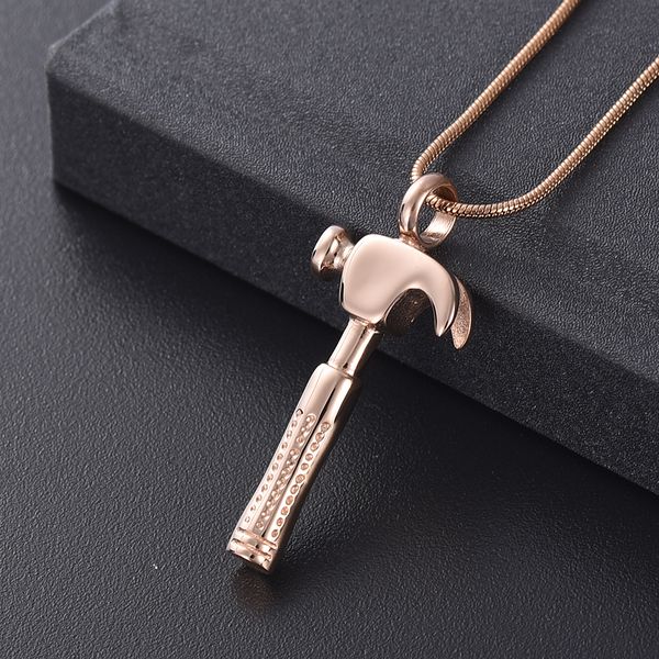 

ijd10521 pink gold tone new design human cremation pendant urns engravable keepsake ashes holder locket for men women, Silver