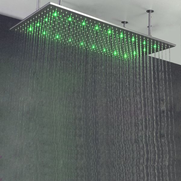 2019 24 48 Inch Led Big Shower Head Ceiling Rain Sus304 Polished Rainfall 60 120cm Bathroom Showerheads 4 Water Inlet Showers From Setsail411
