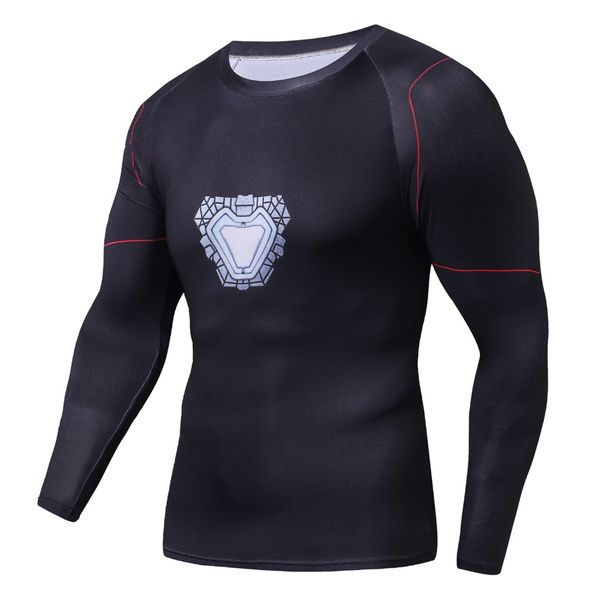 

raglan sleeve 3 iron man 3d printed t shirts men compression shirts 2018 comics cosplay costume for male cloth, White;black
