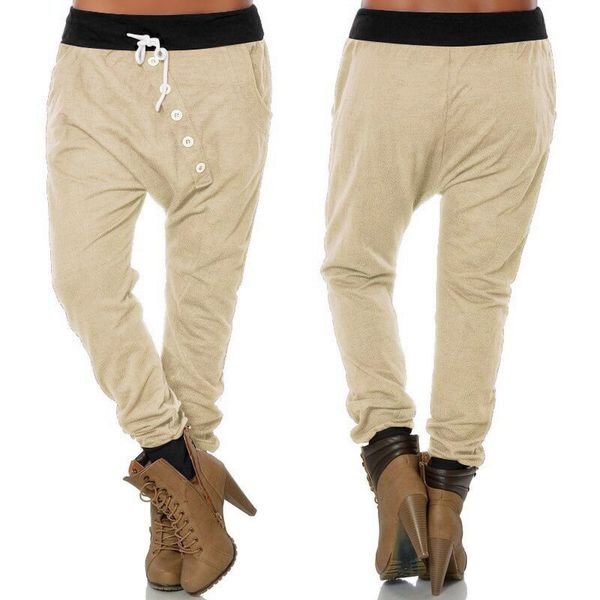 

Summer Fashion Sexy Women Trousers Workout Casual Loose Haren Leggings Pants Solid Black Khaki for Women