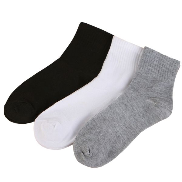 

5 pairs/ lot new men's socks 100 cotton solid casual business crew socks male breathable coolmax happy dress fashion, Black