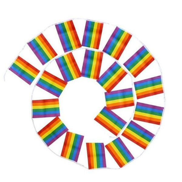2019 New 14 21cm 5m String Gay Flag Rainbow Banners Party