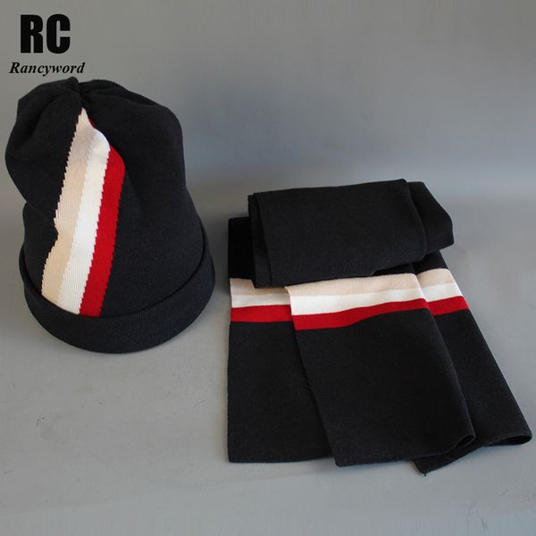 

rancyword] women hats sets winter knitted hat scarf set for women casual hats beanies winter 2018 girls gift rc2059, Blue;gray