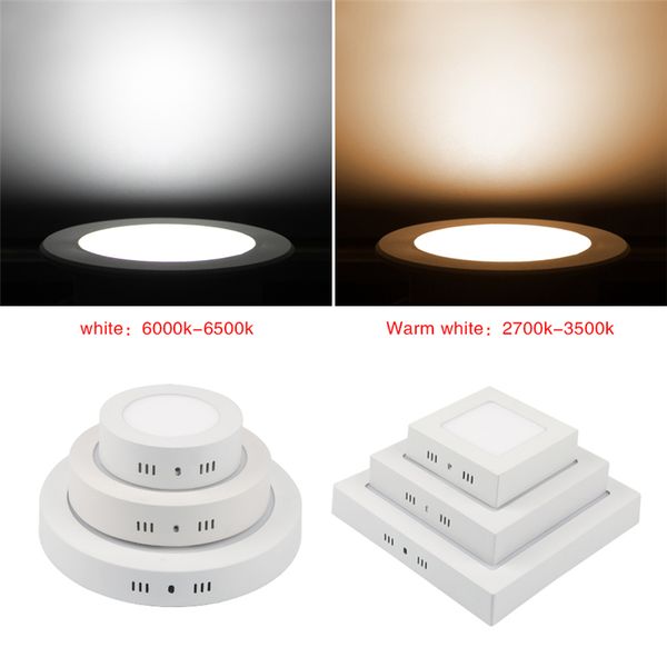 

6 вт 12 вт 18 вт 25 вт 30 вт круглый/квадратный сид установленная поверхность dimmable свет панели сид вниз свет светодиодный потолочный све