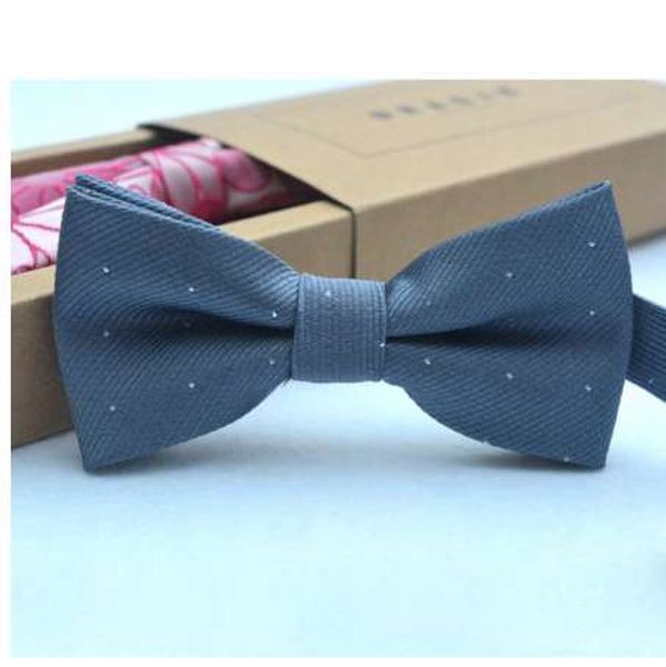 

brand new fashion popular butterfly gravata party bowtie wedding bow tie for boys girls candy color dot pattern bowknot, Black;gray