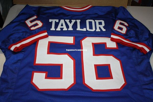 

retro #56 lawrence taylor custom mitchell & ness jersey hof 1999 stitching men's football jerseys running, Black;blue