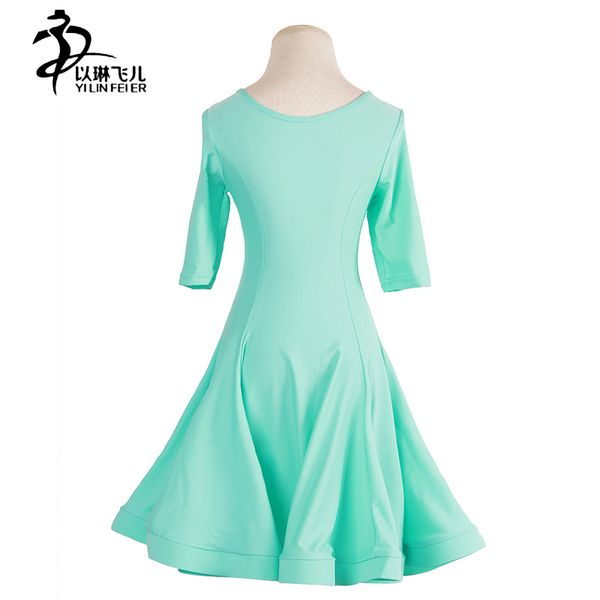 

turtleneck children ballroom dance wear green pink blue girls latin dirls kids latin dancing dress for stag, Black;red